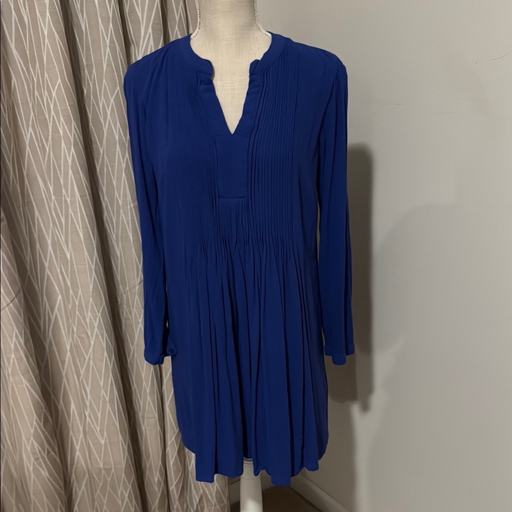Blue Long Sleeve Tunic Top